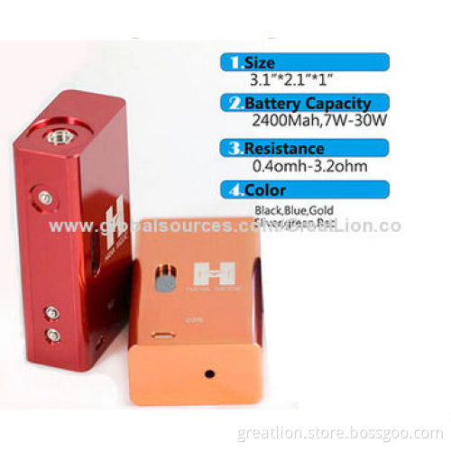2014 Most Popular Ecig Mechanical DNA 30 Mod, Battery, 0.5-5.0 Ohms Resistance